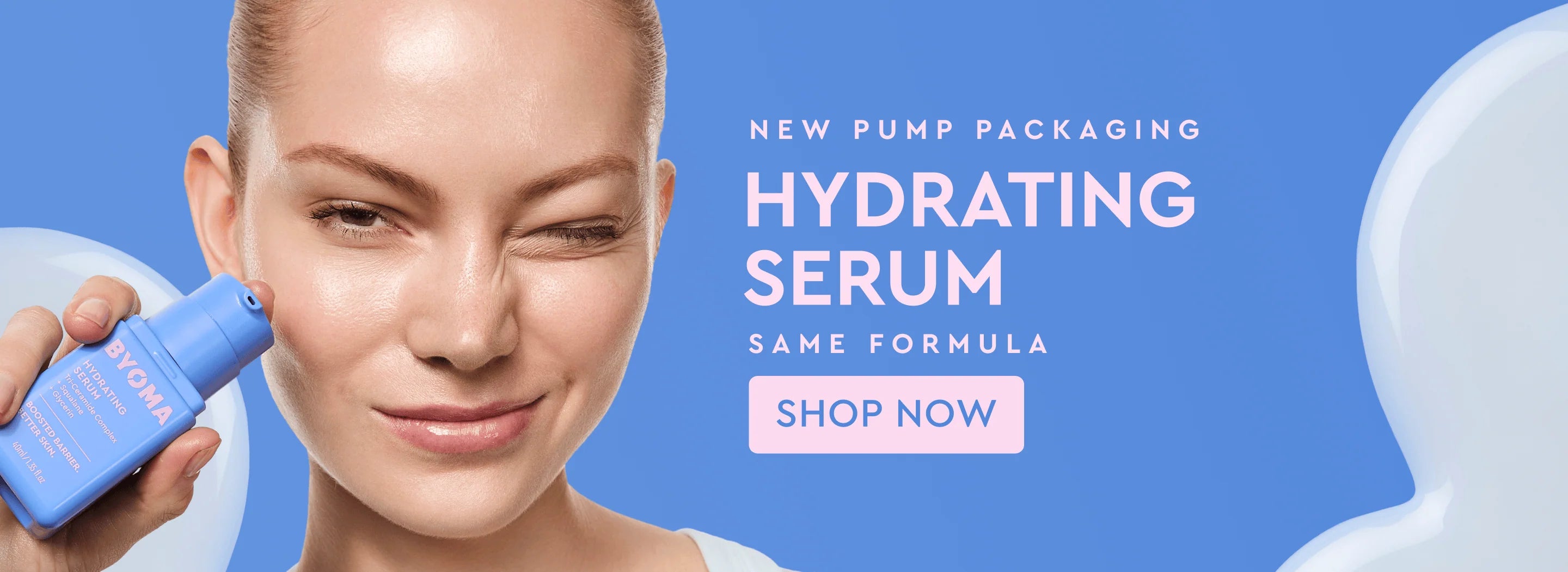 Bright BYOMA skincare campaign